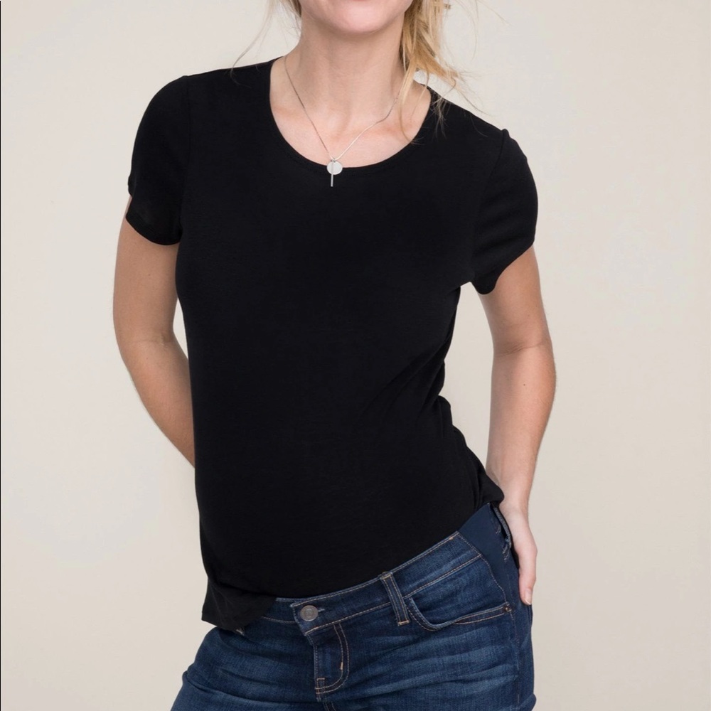 Hatch maternity the crew tee, black, size 1, EUC